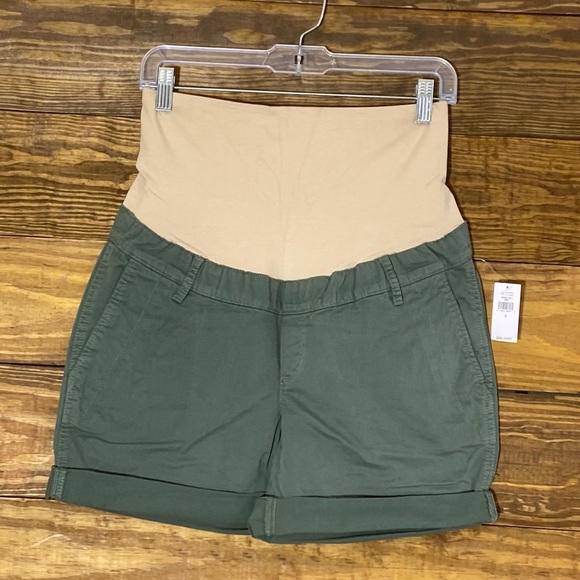 GAP Pants - 4" Maternity Full Panel Stretch Khaki Shorts